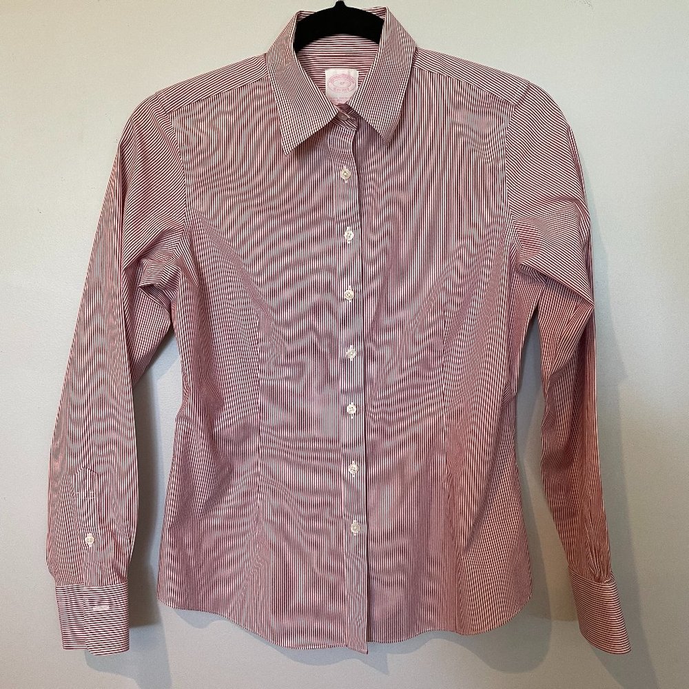 Brooks Brothers Tailored Red Stripe Non-Iron Shirt - Size 4P